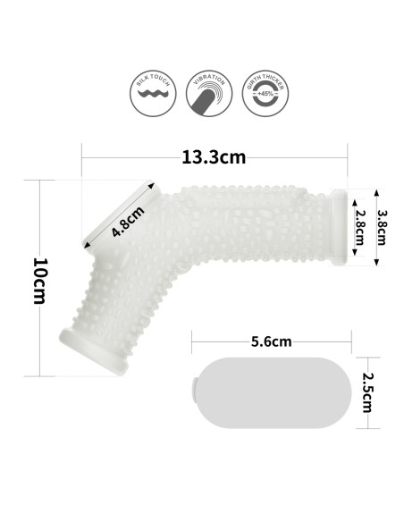 Gaine de pénis Vibrante avec Ballstretcher Knights Ring Best Drip 10cm