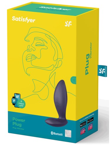 Plug vibrant connecté Power Plug 7.5 x 2.5cm Violet