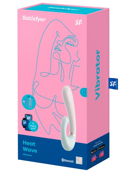Stimulateur Point G connecté Heat Wave Satisfyer 14 x 3.5cm Menthe Stimulateur Point G connecté Heat Wave Satisfyer 14 x 3.5cm Menthe