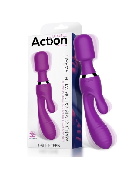Vibro et Wand Fifteen Action Violet Vibro et Wand Fifteen Action Violet
