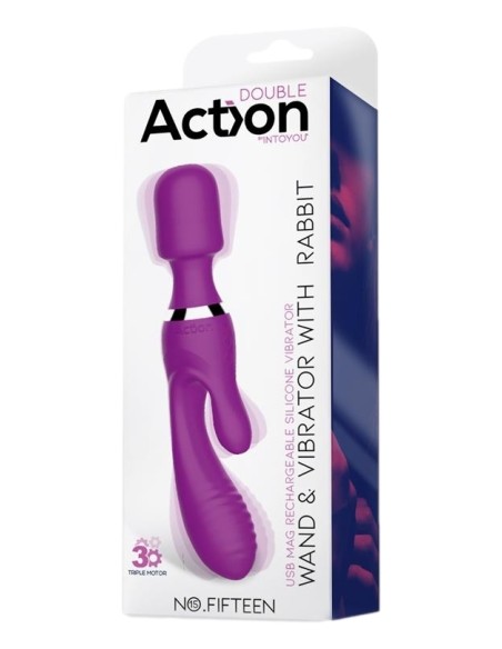 Vibro et Wand Fifteen Action Violet Vibro et Wand Fifteen Action Violet