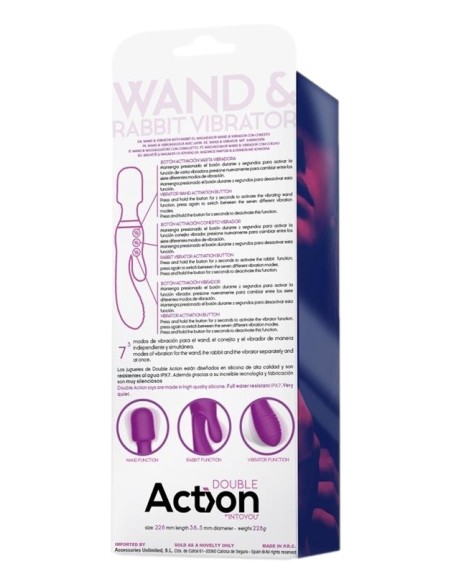 Vibro et Wand Fifteen Action Violet Vibro et Wand Fifteen Action Violet