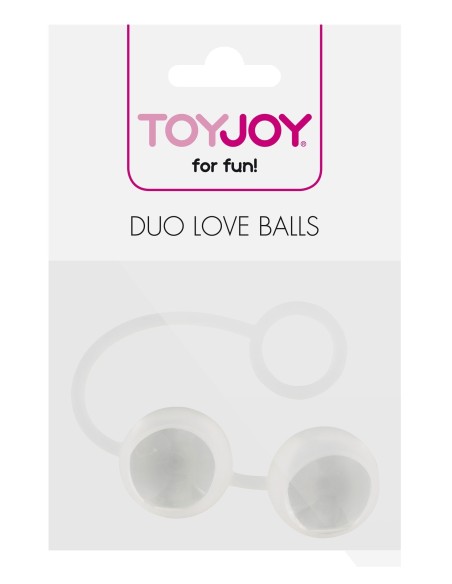 Boules de Geisha en verre Duo Love 2.6cm Transparentes