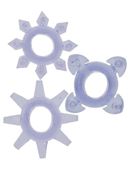 3 cockrings mini Tickle C-Rings Violet 3 cockrings mini Tickle C-Rings Violet