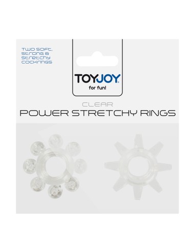 Lot de 2 Mini Cockrings Stretchy Rings Transparents