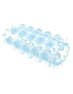 Gaine de pénis perlée Power Stretchy 7cm Bleue