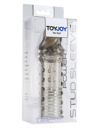 Gaine de pénis Stud Sleeve 15 x 4.2cm Grise