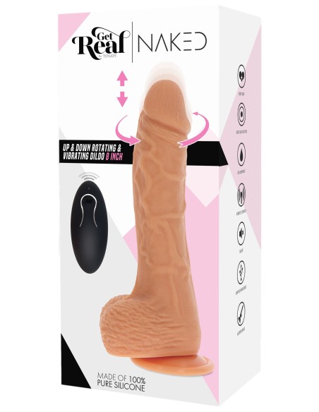 Gode réaliste vibrant à poussée Naked Real 16.5 x 4cm