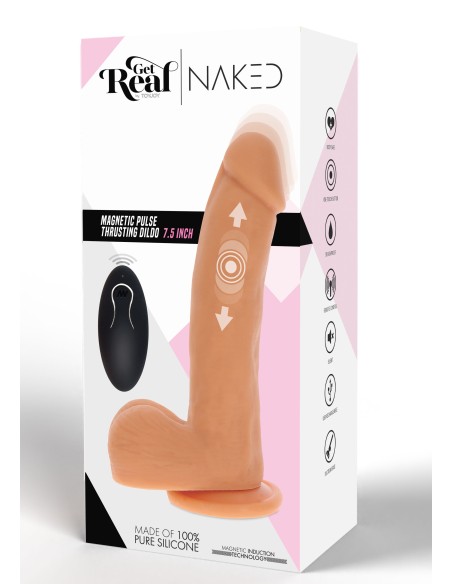 Gode vibrant à poussée Magnetic Pulse 16 x 4cm