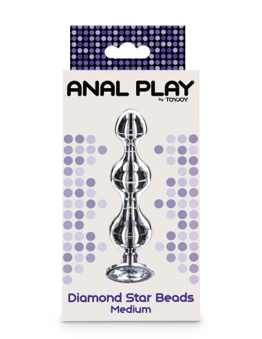 Plug Bijou Diamond Stard Beads M 10.5 x 2.5cm
