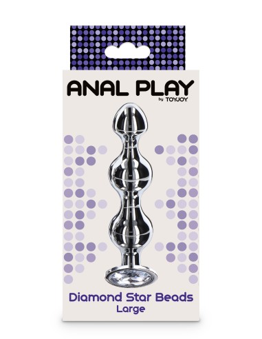 Plug Bijou Diamond Star Beads L 12 x 2.9cm