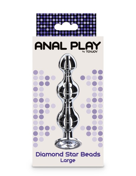 Plug Bijou Diamond Star Beads L 12 x 2.9cm
