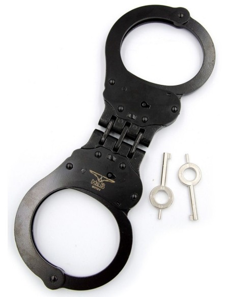 Menottes en métal Cuff Hinged Noires