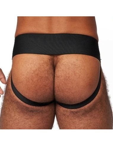 Jockstrap en cuir Mister B Noir-Rouge