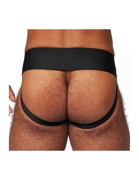 Jockstrap en cuir Mister B Noir-Rouge