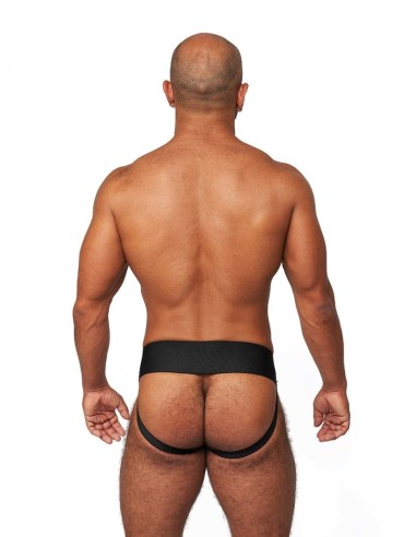 Jockstrap en cuir Mister B Noir-Rouge