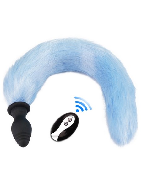 Plug Queue vibrant Fox Tail Vibe 6.5 x 3.2cm Queue 40cm Bleue Plug Queue vibrant Fox Tail Vibe 6.5 x 3.2cm Queue 40cm Bleue