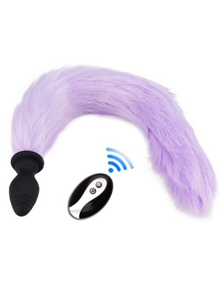 Plug Queue vibrant Fox Tail Vibe 6.5 x 3.2cm Queue 40cm Violette Plug Queue vibrant Fox Tail Vibe 6.5 x 3.2cm Queue 40cm Violette