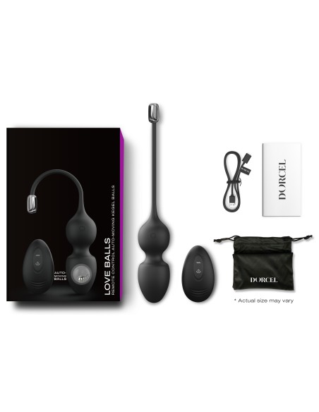 Oeuf vibrant Love Balls Dorcel 9 x 3.5cm Noir