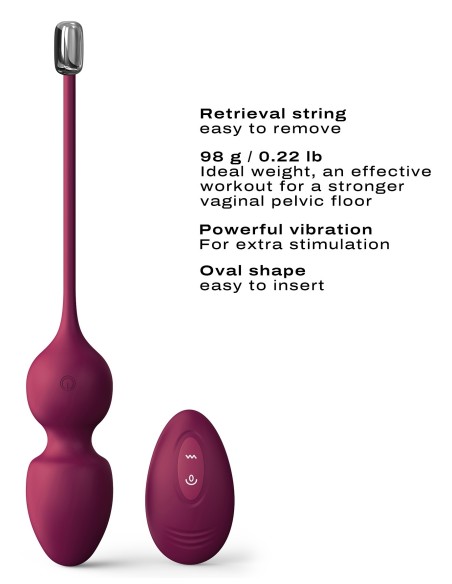 Oeuf Vibrant Love Balls Dorcel 9 x 3.5cm Mauve