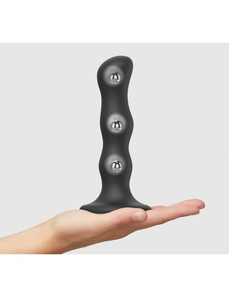 Plug Silicone Geisha Balls Strap-On-Me M 15 x 3.7cm Noir Plug Silicone Geisha Balls Strap-On-Me M 15 x 3.7cm Noir