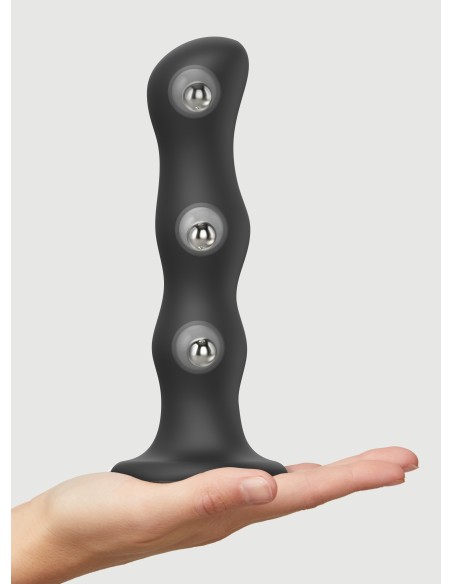 Plug Silicone Geisha Balls Strap-On-Me XL 17.5 x 4.2cm Noir Plug Silicone Geisha Balls Strap-On-Me XL 17.5 x 4.2cm Noir