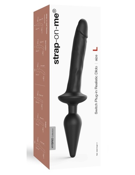 Plug Dildo Switch Realistic Strap-On-Me L 16 x 3.4cm Noir