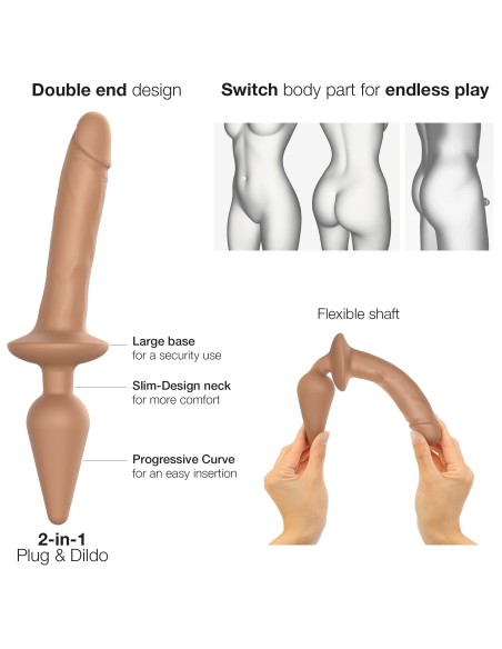 Plug Dildo Switch Realistic Strap-On-Me L 16 x 3.4cm