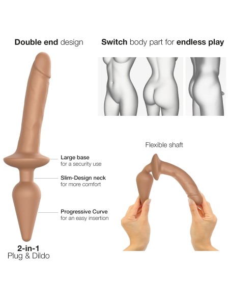 Plug Dildo Switch Realistic Strap-On-Me S 13 x 2.8cm Plug Dildo Switch Realistic Strap-On-Me S 13 x 2.8cm