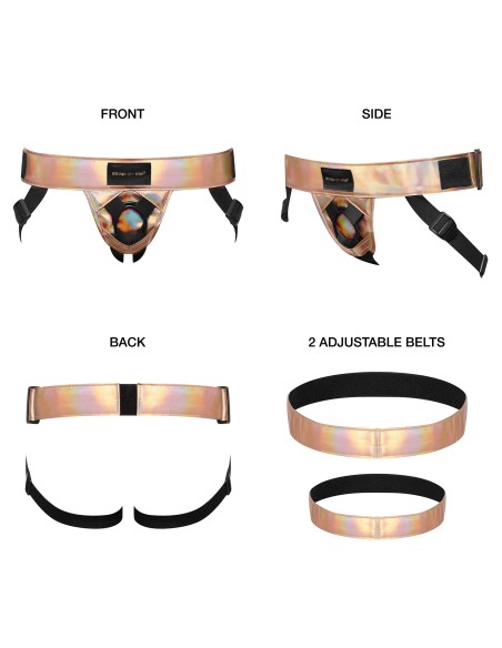 Ceinture Harnais pour Gode Strap-On-Me Rose doré Ceinture Harnais pour Gode Strap-On-Me Rose doré