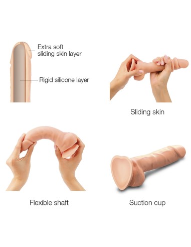 Gode réaliste Sliding Skin Strap-On-Me S 13 x 3.7cm
