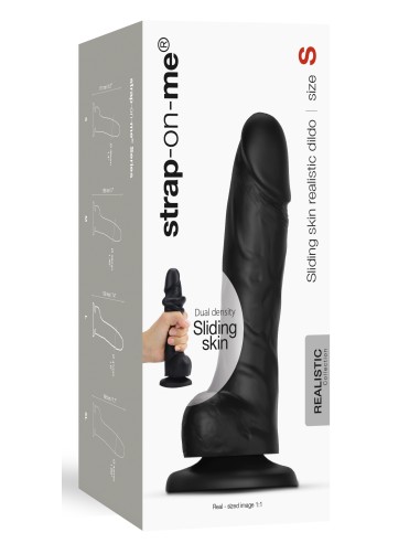 Gode Sliding Skin Strap-On-Me S 13 x 3.7cm Noir