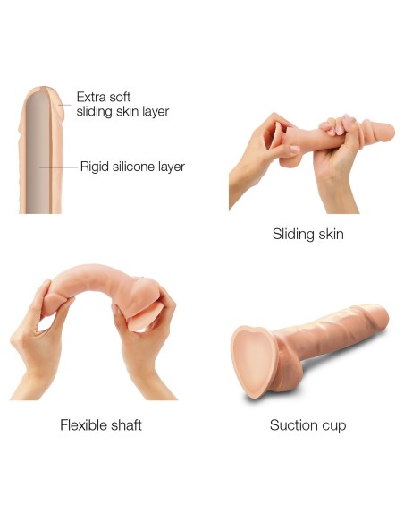 Gode réaliste Sliding Skin Strap-On-Me M 14 x 3.6cm