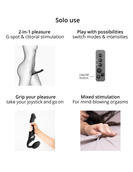 Dildo Multi Orgasm Strap-On-Me XL 16 x 4.7cm Noir Dildo Multi Orgasm Strap-On-Me XL 16 x 4.7cm Noir