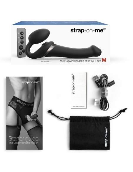 Dildo Multi Orgasm Strap-On-Me M 15 x 3.8cm Noir Dildo Multi Orgasm Strap-On-Me M 15 x 3.8cm Noir