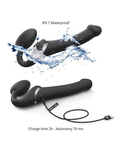 Dildo Multi Orgasm Strap-On-Me M 15 x 3.8cm Noir Dildo Multi Orgasm Strap-On-Me M 15 x 3.8cm Noir