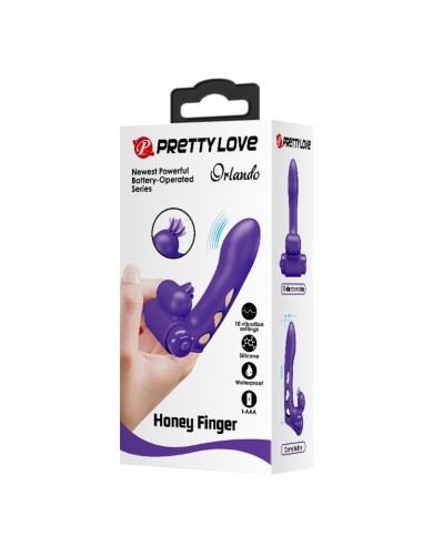 Gaine de doigt Vibrante Orlando Pretty Love 9.5 x 2.6cm Violet