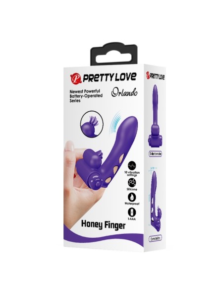 Gaine de doigt Vibrante Orlando Pretty Love 9.5 x 2.6cm Violet