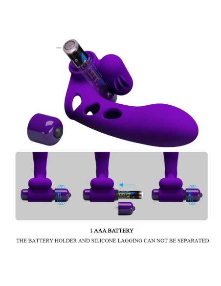 Gaine de doigt Vibrante Orlando Pretty Love 9.5 x 2.6cm Violet