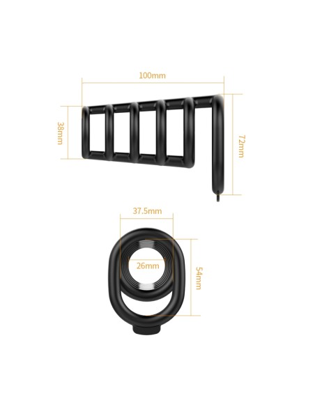 Gaine de pénis avec Anneaux Silicone Rodrigo 10 x 5cm