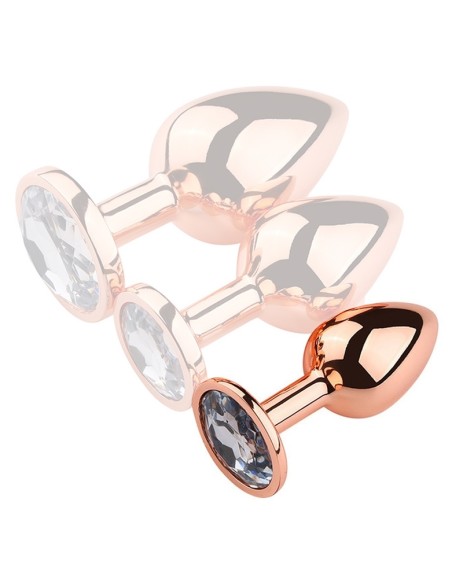 Plug Bijou anal PinkyGold S 6.5 x 2.7cm Bijou transparent