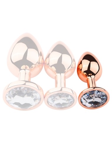 Plug Bijou anal PinkyGold S 6.5 x 2.7cm Bijou transparent