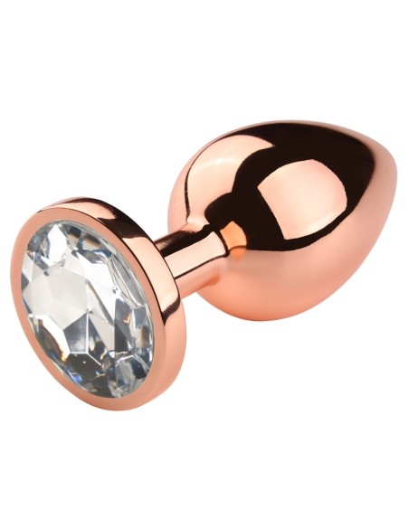 Plug Bijou anal PinkyGold S 6.5 x 2.7cm Bijou transparent