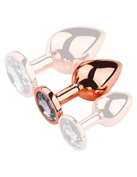 Plug Bijou anal PinkyGold M 7.5 x 3.3cm Bijou Transparent Plug Bijou anal PinkyGold M 7.5 x 3.3cm Bijou Transparent
