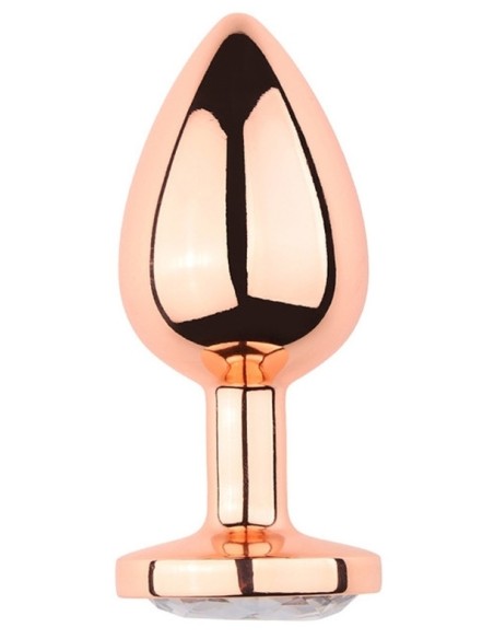 Plug Bijou anal PinkyGold M 7.5 x 3.3cm Bijou Transparent Plug Bijou anal PinkyGold M 7.5 x 3.3cm Bijou Transparent