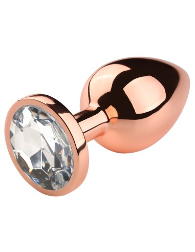Plug Bijou anal PinkyGold L 8.5 x 4cm Bijou transparent