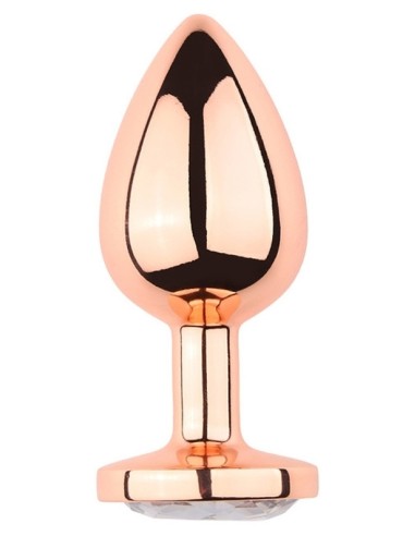 Plug Bijou anal PinkyGold L 8.5 x 4cm Bijou transparent