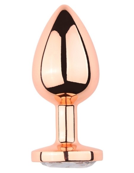 Plug Bijou anal PinkyGold L 8.5 x 4cm Bijou transparent