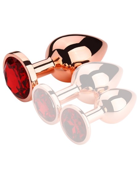 Plug Bijou anal RedGold L 8.5 x 4cm Bijou Rouge Plug Bijou anal RedGold L 8.5 x 4cm Bijou Rouge