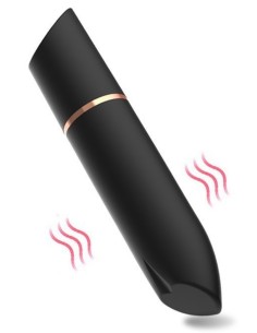 Mini Vibro Heart Lipstick 9cm Noir